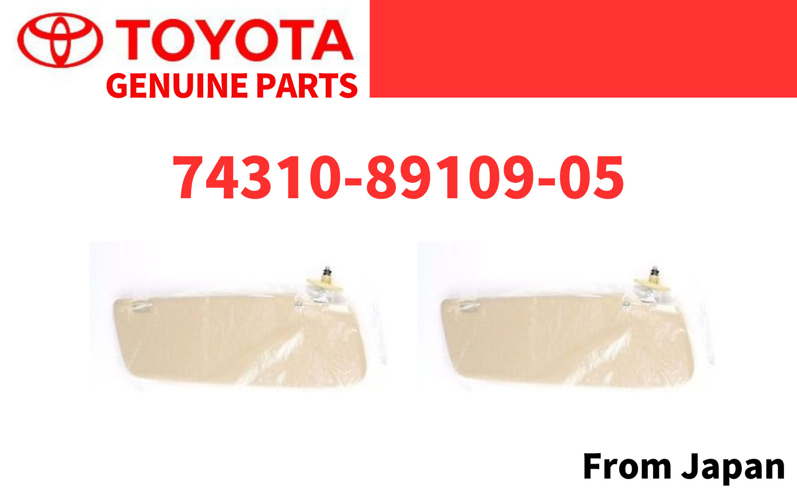 Toyota Genuine Pickup Truck Sunvisor Tan Beige 1979-1983 LH & RH set OEM