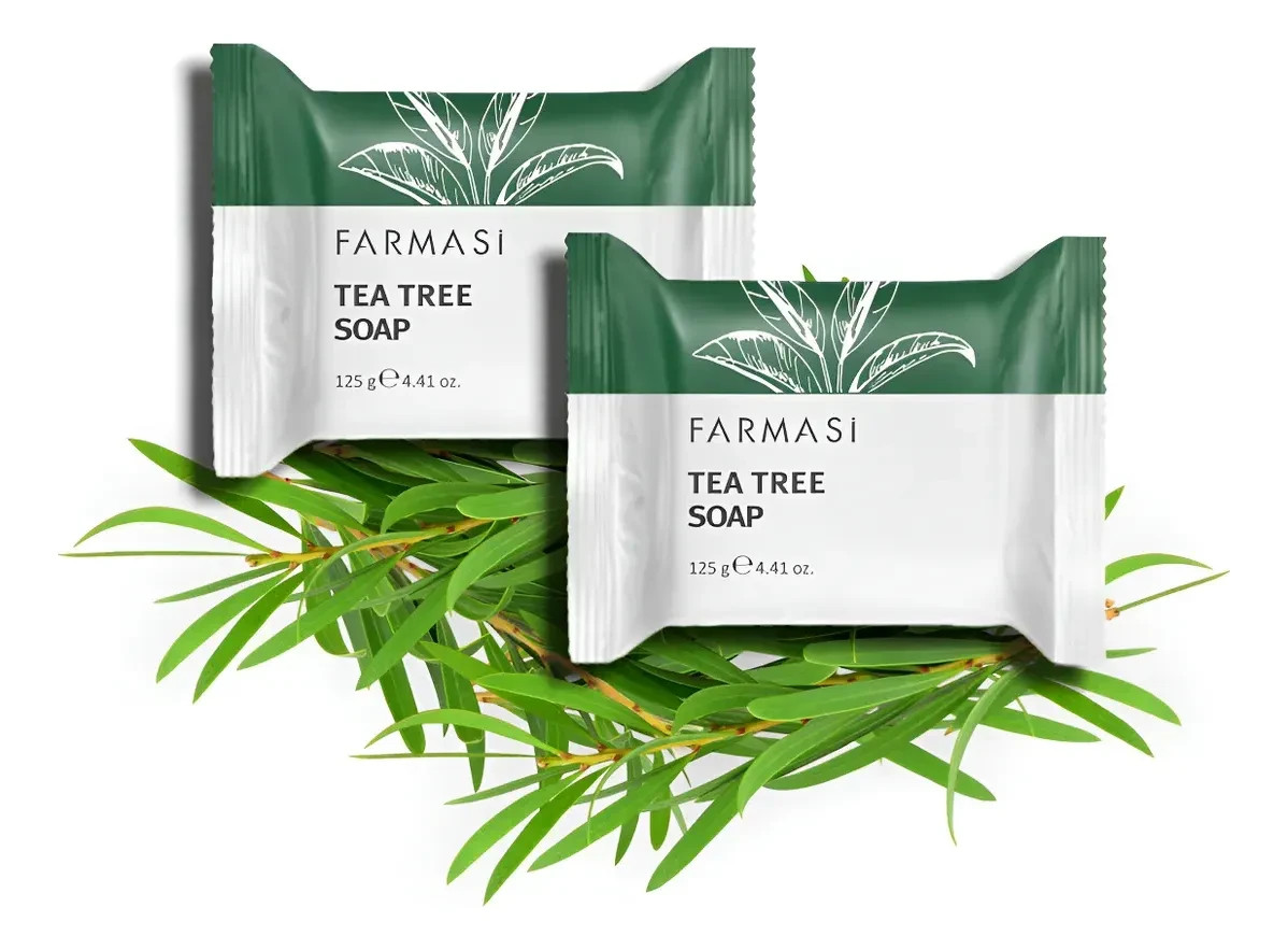 FARMASI TEA TREE SOAP BAR SET OF 2 125gr 4.41oz each GENUINE NEW!! SAME DAY SHIP