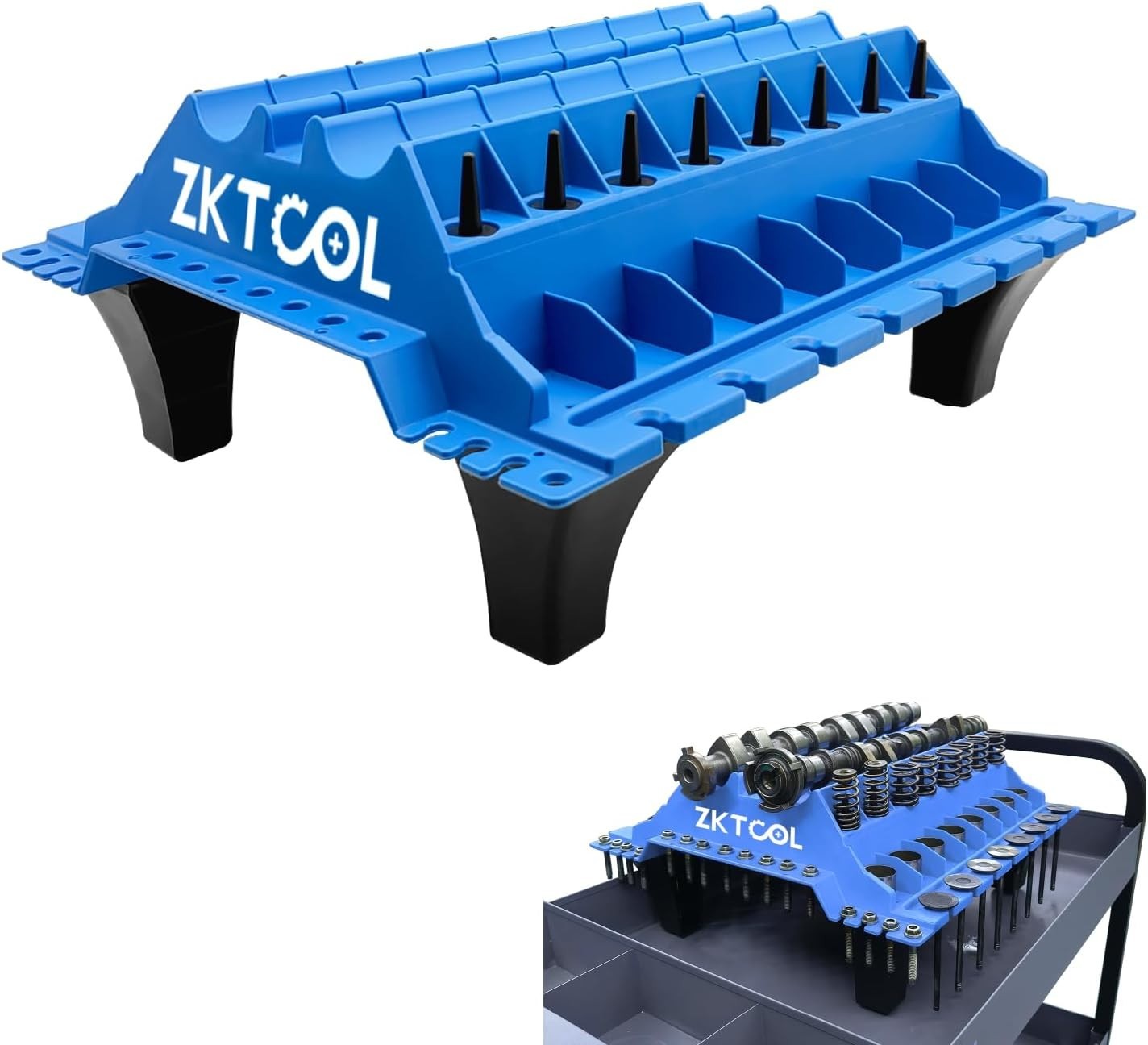 Engine Cylinder Head Organizer Tray for Valves, Springs & Camshafts