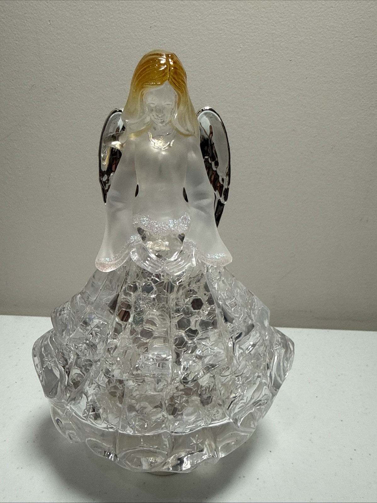Acrylic Clear Angel Night Light Beautiful Christmas
