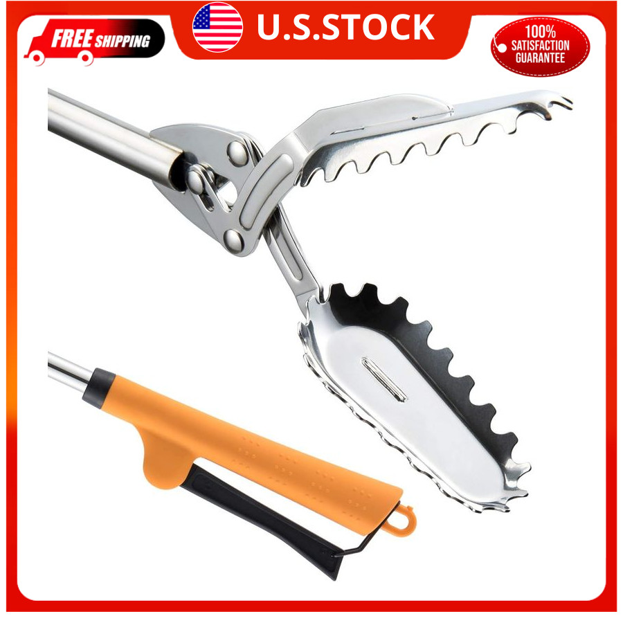 Stainless Steel Grabber Reacher Pickup Tool Heavy Duty Trash Picker Log Grasper
