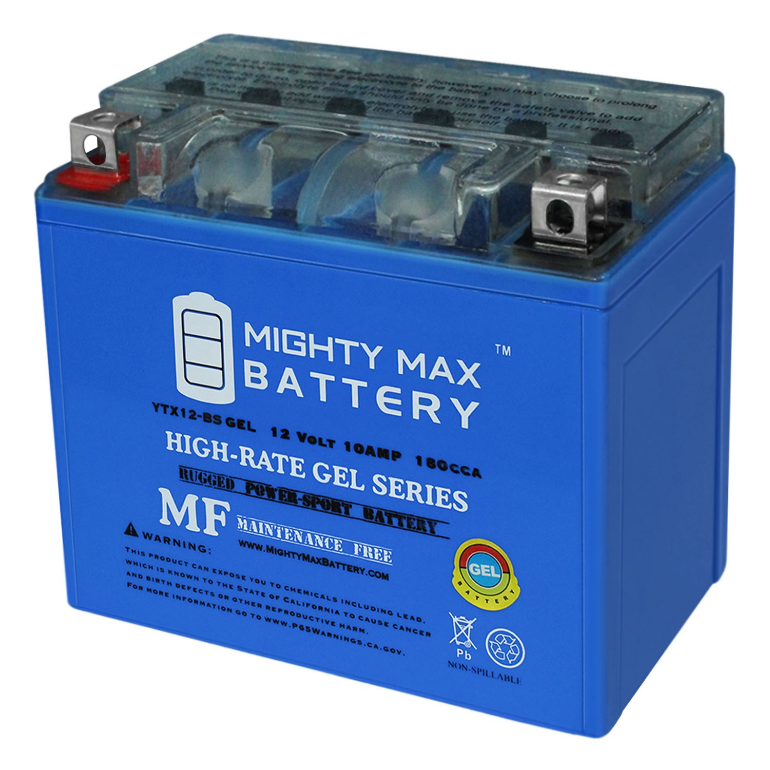 Mighty Max YTX12-BS 12V GEL Battery Replaces Aprilia RSV 1000 Mille SP 98