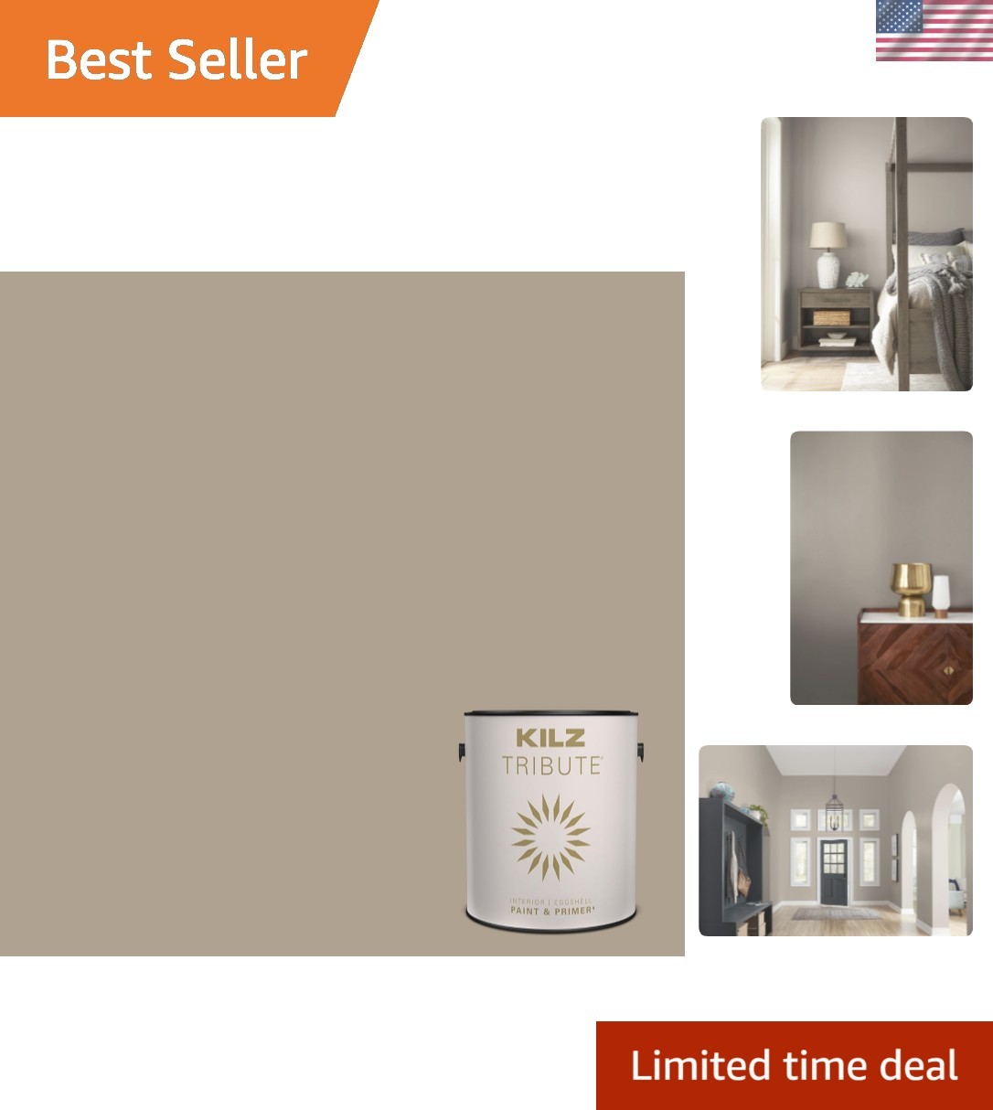Durable Washable Eggshell Paint & Primer - TRIBUTE Interior, Antiquity, 1 Gallon