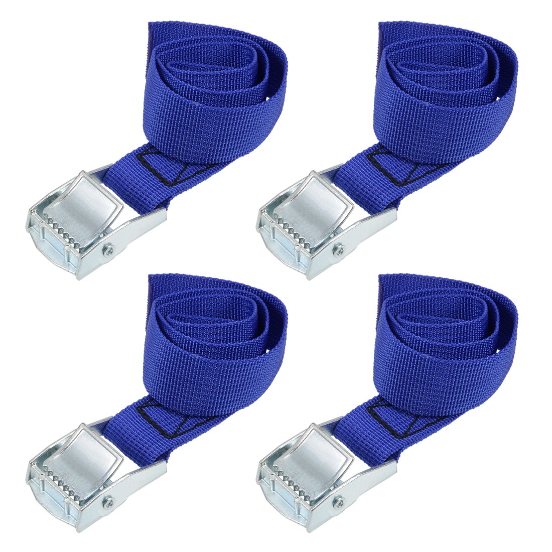 0.5Mx25mm Lashing Strap Cargo Tie Down w Cam Buckle 250Kg Work Load, Blue, 4Pcs