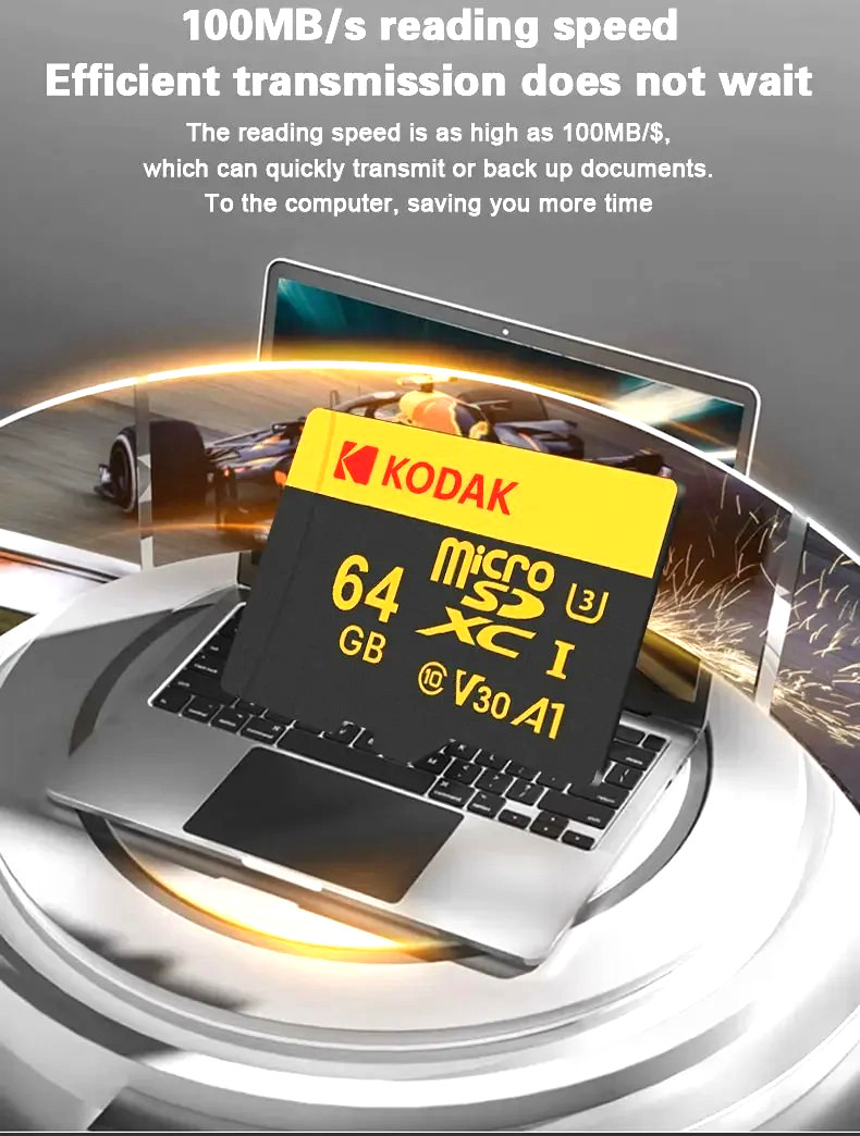 Genuine 64GB Kodak high speed micro SDXC memory card-US seller