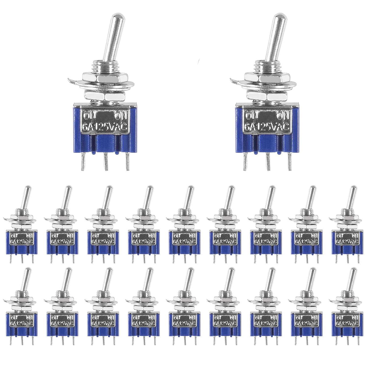 20pcs Micro Toggle Switch 3 Pin SPDT Touch 2 Position ON/ON Mini Miniature Toggl