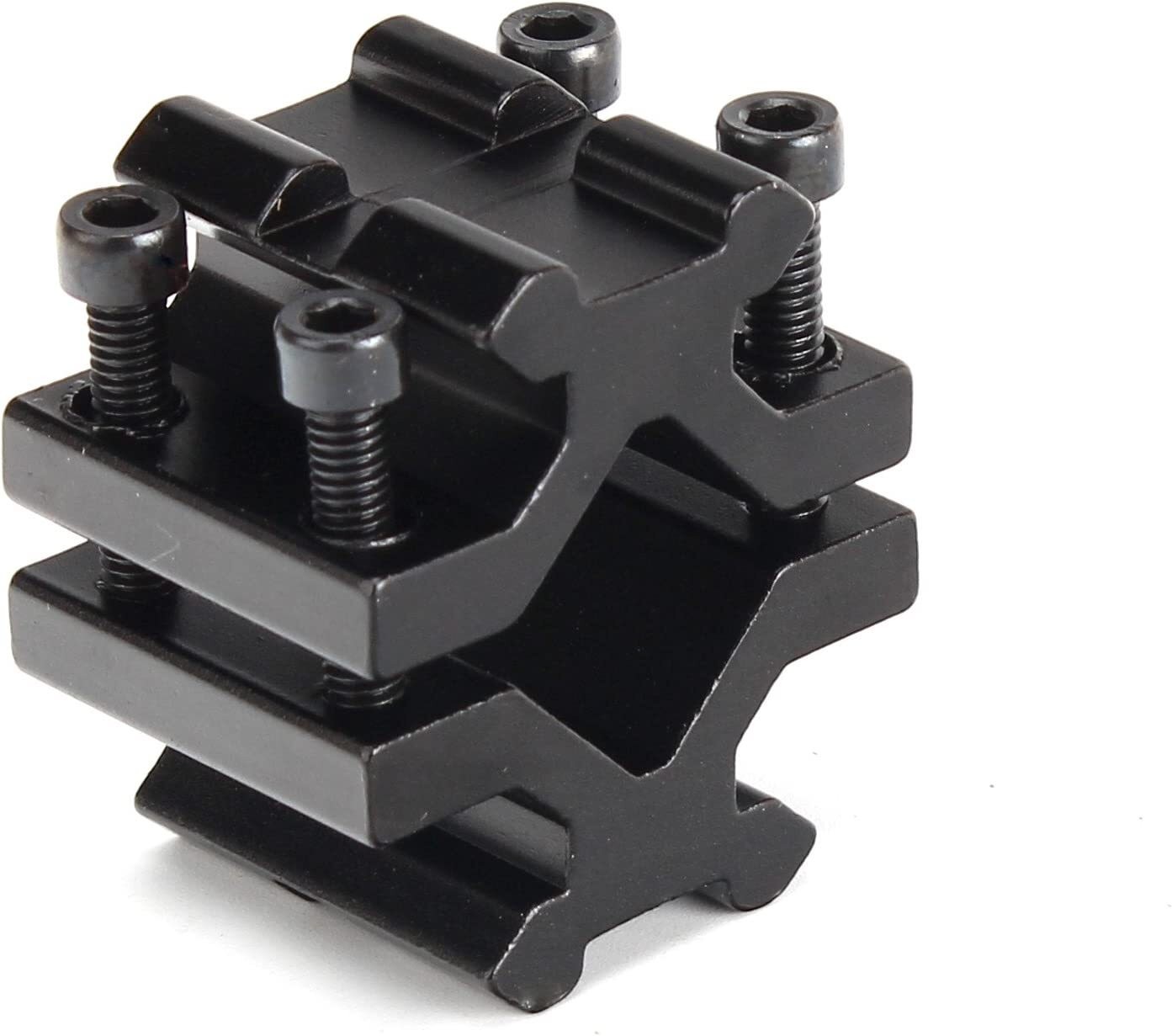 Universal 20mm Dual Rail Barrel Mount for Flashlight Laser Bipod