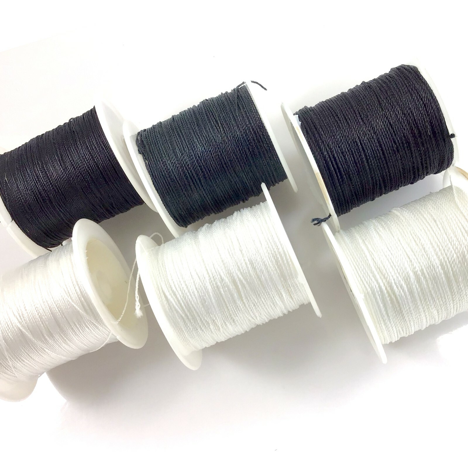 Knot Nylon Thread #3 6ply 70ft, #4 9ply 60ft, #5 12ply 40ft White Black Thread