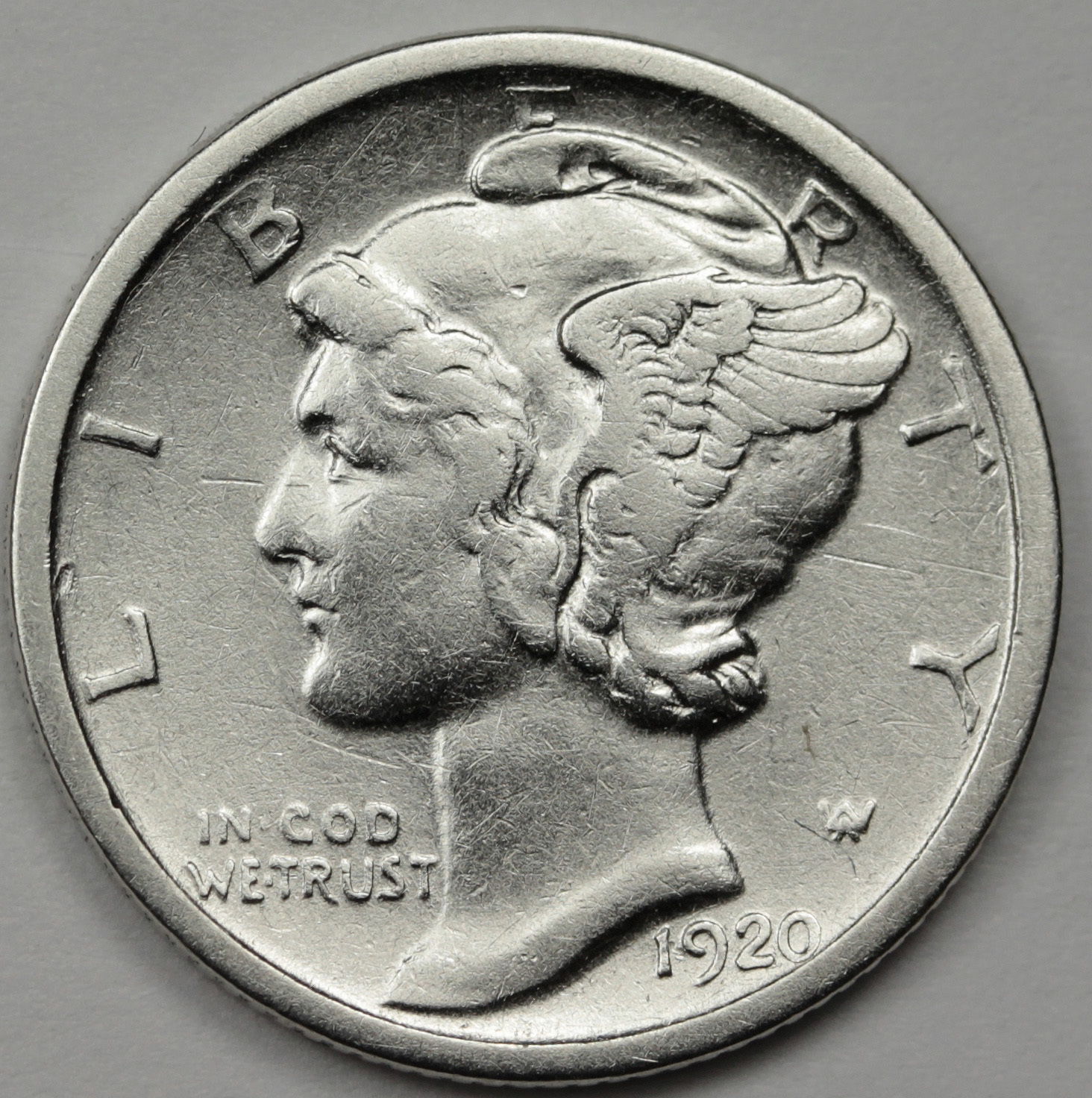 1920-S Mercury Head Dime | High Grade Scarce Early S Mint Silver 88323 | Inv A