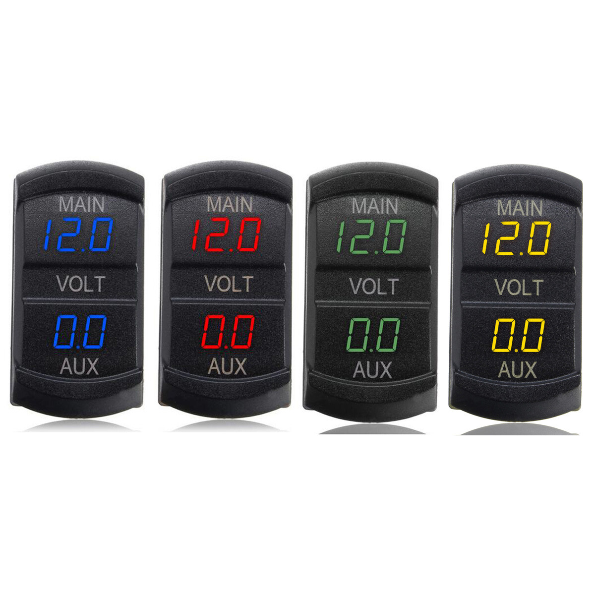 12-24V Volt Meter Dual Battery Monitor LED Digital For Car Boat Gauge 4 Style