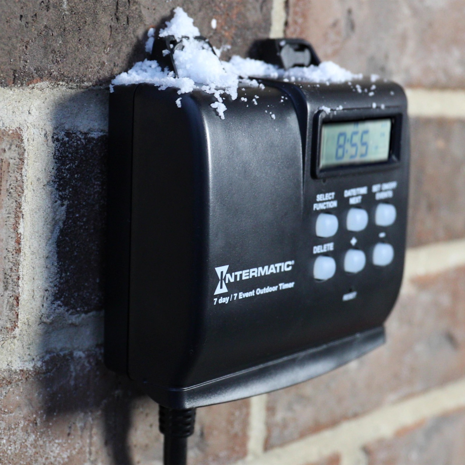 Intermatic HB880R Outdoor Timer with 7-Day Programming - 1.1, Black