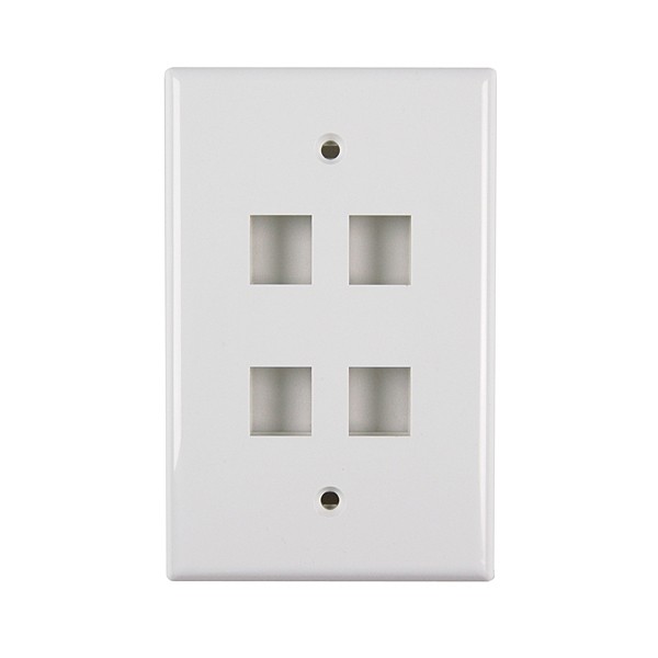 Wavenet FP04PWH-SPK FACEPLATE 4 PORT WHITE WAV-FACE-4-WH-25PK UPC 298925066137