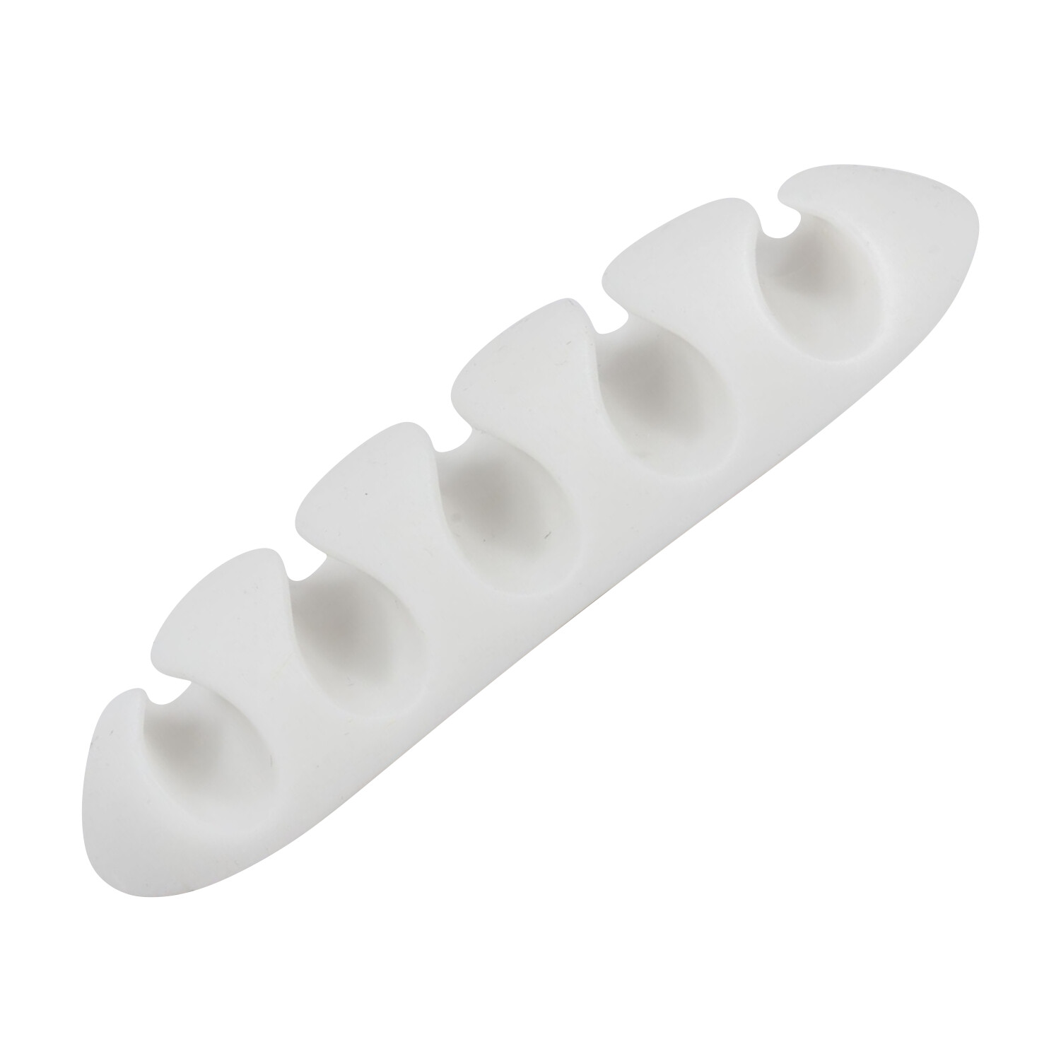 Rok Hardware Multipurpose Quintuple Cable Clip, Desktop Cable Organizer, White