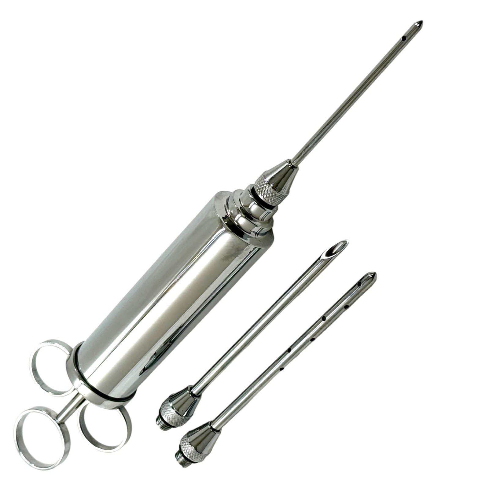 2 Oz Meat Tenderizer Syringe with 3 Needles, Meat Injecting Syringe - Stainless