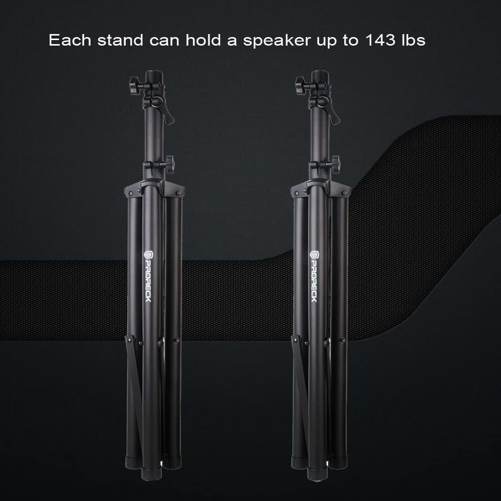 PRORECK PR-15 Tripod Stands Pair for Dj/PA Speaker System Adjustable Height
