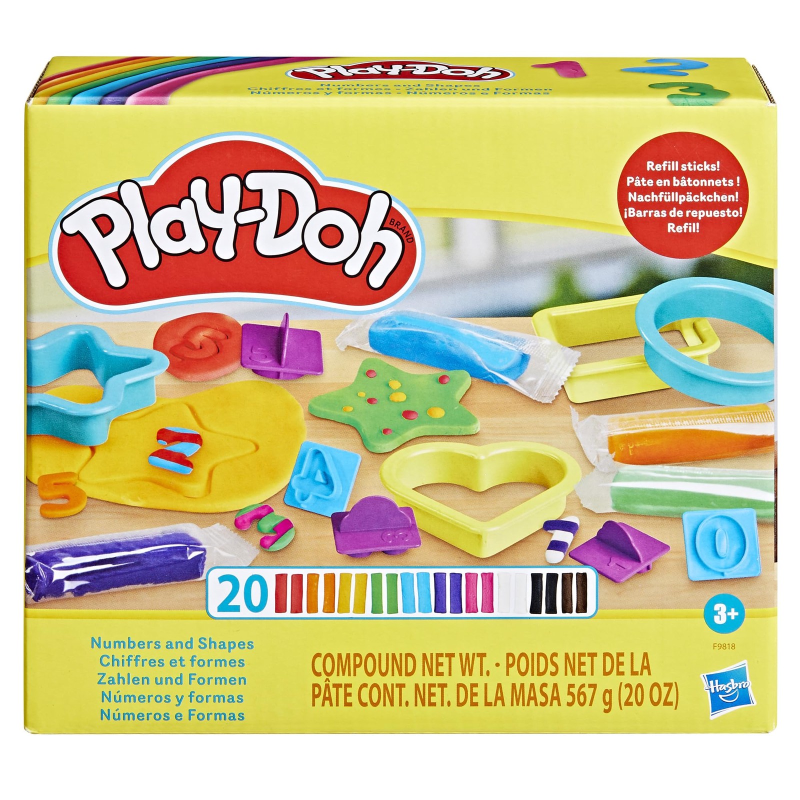 Numbers and Shapes Playset with 17 Tools & 20 Compound Sticks, Back to School...