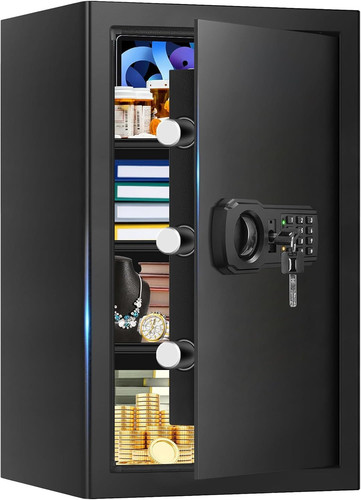 5.2 Cuft Large Home Safes Fire Waterproof, Fireproof Safe Cubic, Black