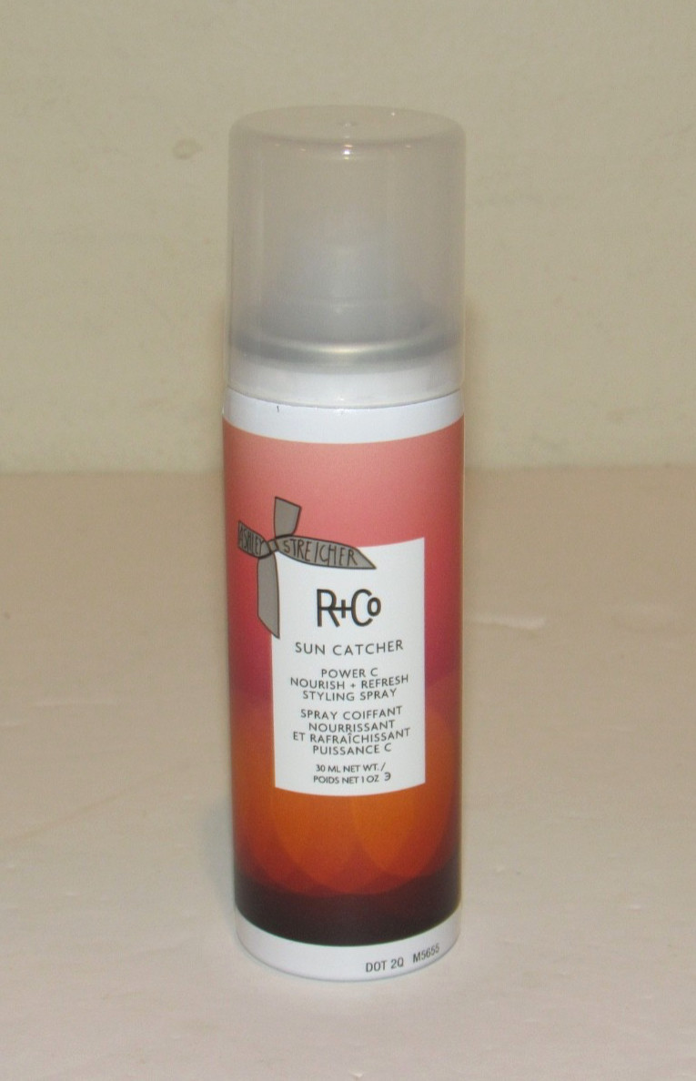 R + Co Sun Catcher Power C Styling Spray 1 Oz 30 mL Travel Size Nourish Refresh