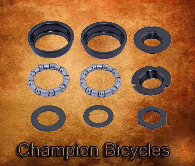Original! BOTTOM BRACKET SET 1/PIECE CRANK 5/16X9 24TPI BLACK.
