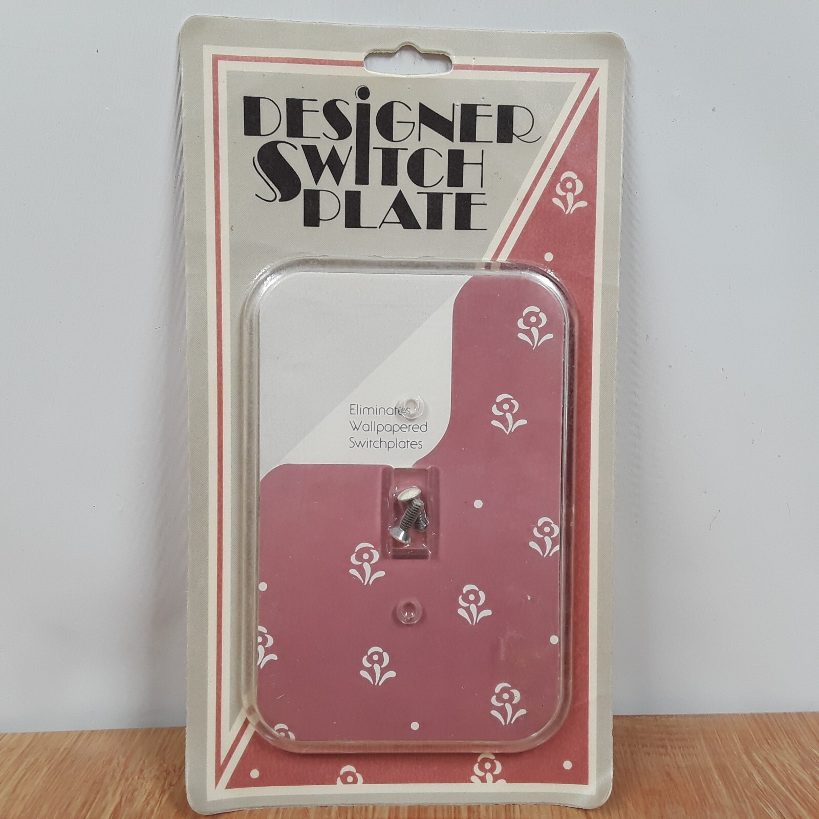 Vintage Clear Switch Plate Cover No Wallpapering Needed See Through