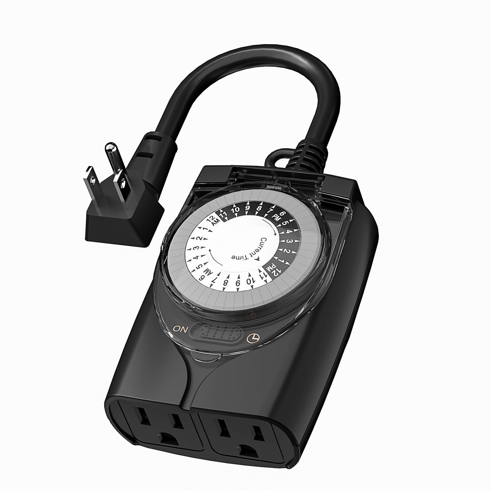 Outdoor Timer Outlet Waterproof, 24 Hour Mechanical Light Timers for Electric...