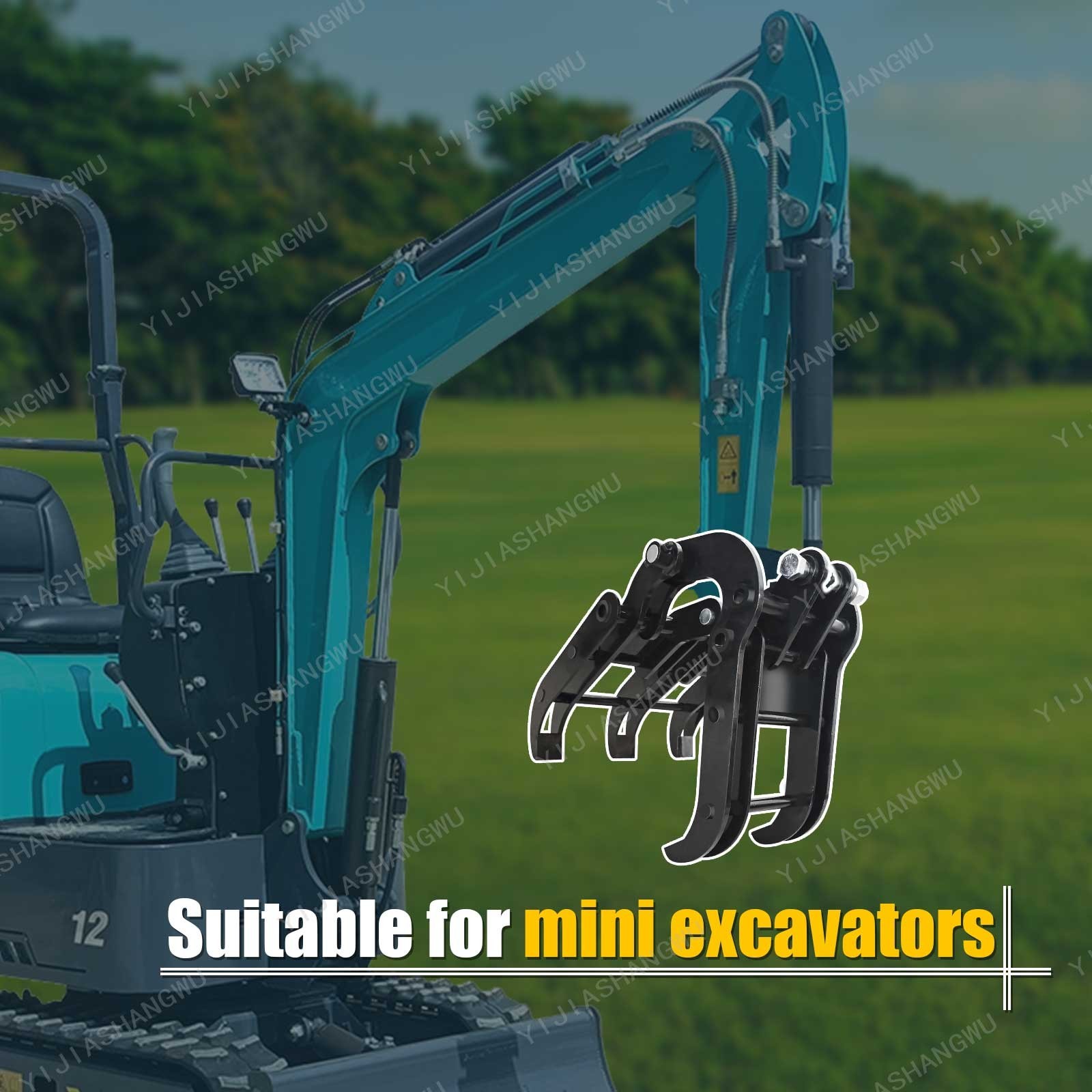 Grabber Attachment for 1 ton -1.5tons Mini Excavator Small Digger