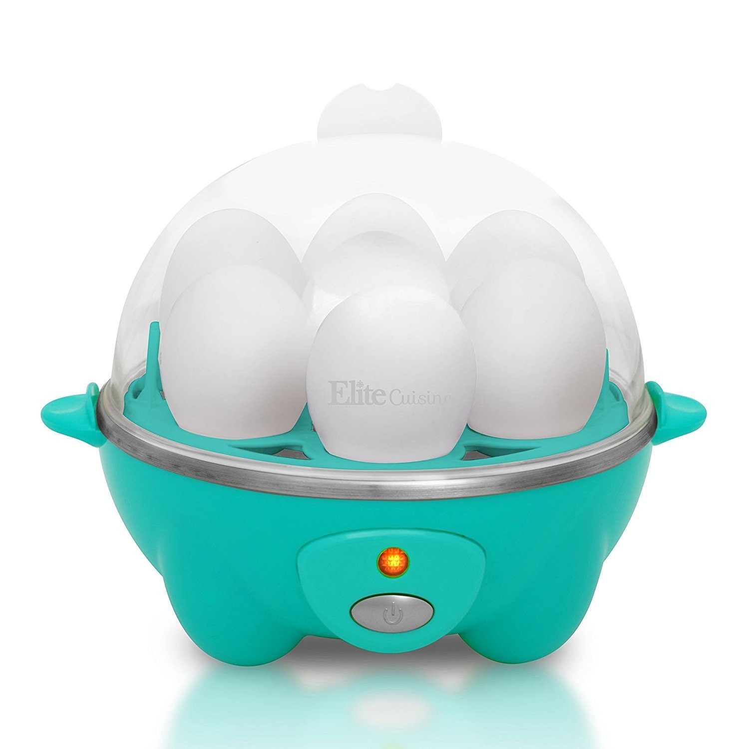Elite Gourmet Easy Electric 7 Egg Capacity Soft, Medium, 7 Egg, Teal