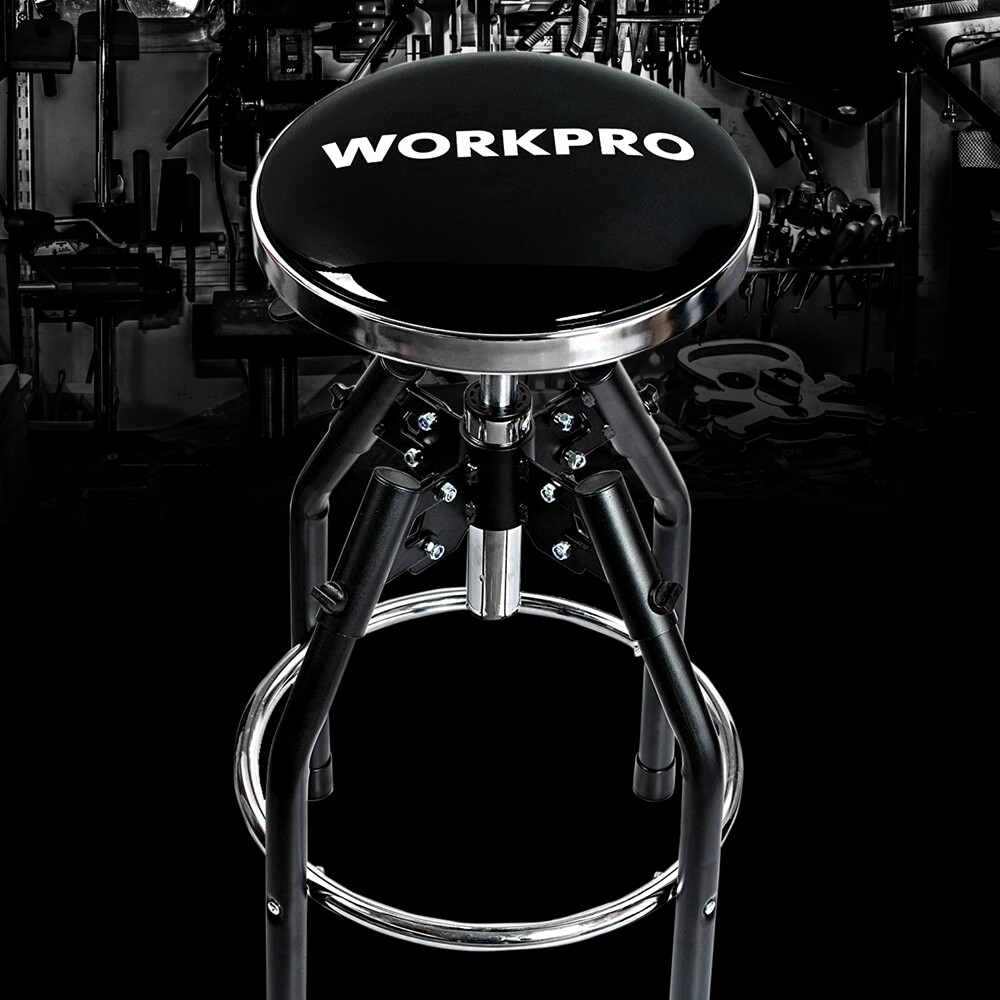 Shop Stool Garage Bar Stool Heavy Duty Adjustable Hydraulic w/330-Pound Capacity