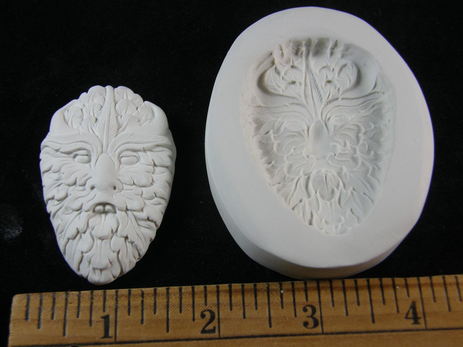 Green Man Leaf Face (Large) Polymer Clay Mold Beehive Emporium Outlet (#MD1502)