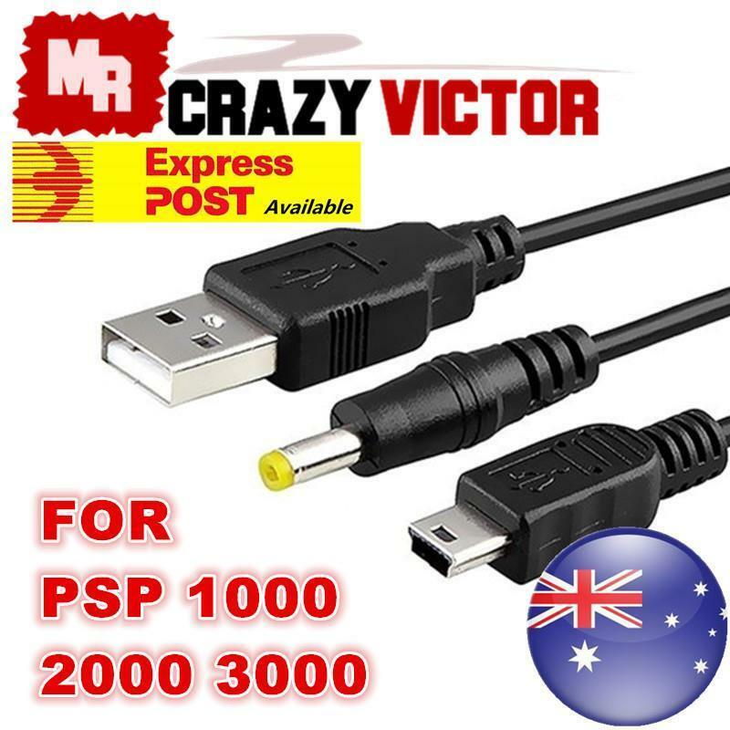 2in1 USB Data Charging Charger Cable for Sony PSP 1000 2000 3000 SLIM **MELB**