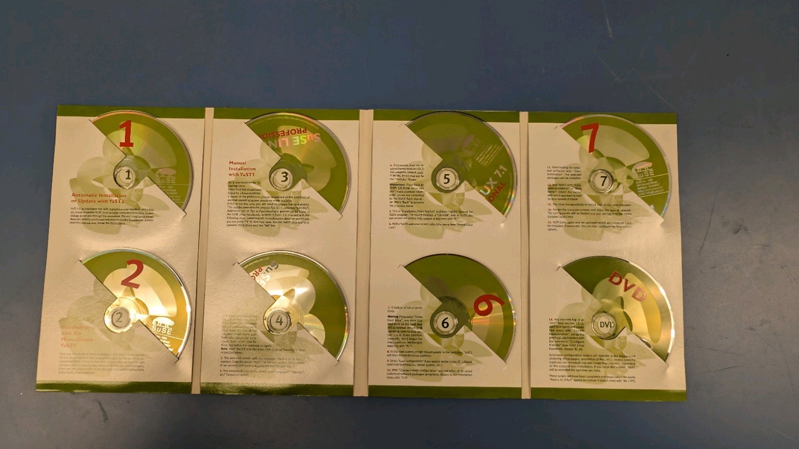 Suse Linux 7.1 Professional (CD-ROM, 2001) Big Box Vintage Software