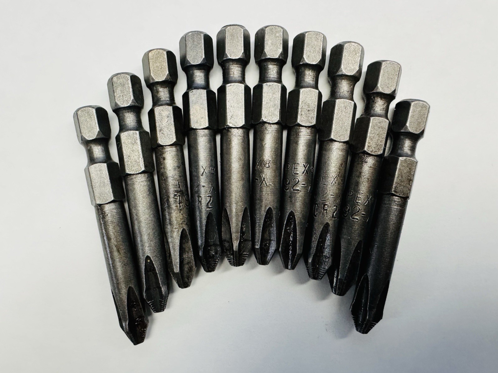APEX #2 492X Hex Power Drive Philips Screwdriver Bits 1/4" (Pack of 10)