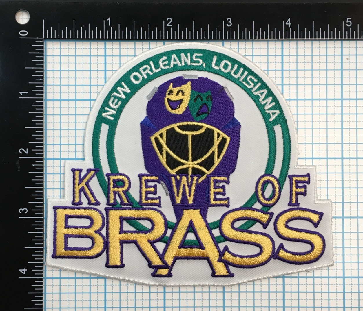 1997-99 NEW ORLEANS BRASS ECHL HOCKEY MINORS VINTAGE 4.75" DEFUNCT TEAM PATCH
