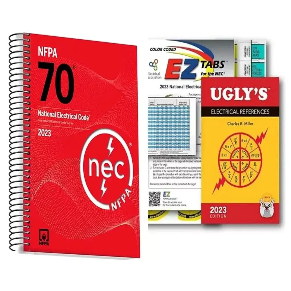 NFPA 70 2023 NEC Code Book + Ugly's Electrical Ref Spiral 2023 + EZ New Stock