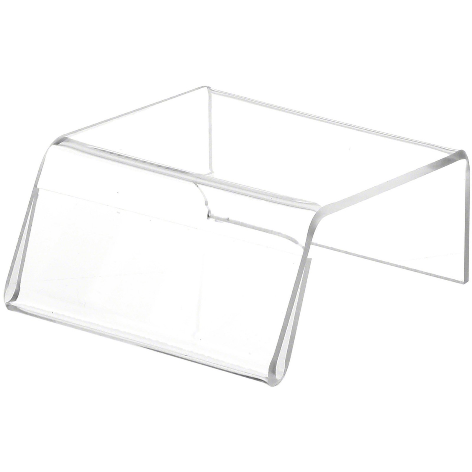 Plymor Clear Acrylic Sign-Holder Riser, 1.75" x 3.5" x 4.25" (1.5" x 3.5" Sign)