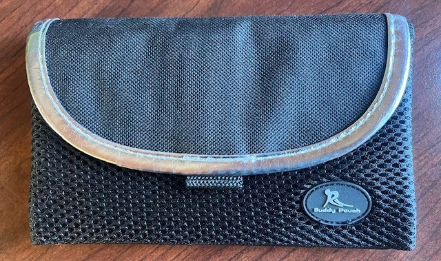 NEW Buddy Pouch Wallet Running Biking Magnetic To Waistband Blk/Silver 6.5 X 4.5