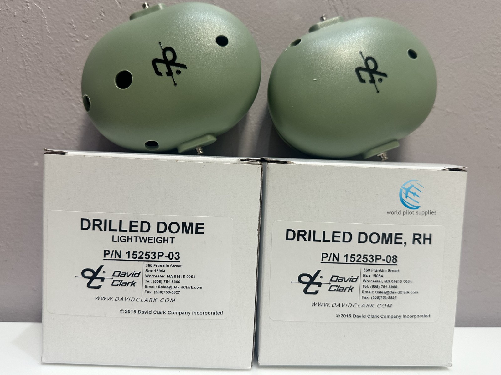 ORIGINAL DAVID CLARK 2 pc. REPLACEMENT DOMES for H-10-13S & others w/ Certs