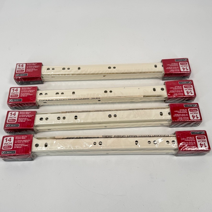 4 Pack - Liberty Hardware 14" Bottom Mount Drawer Slide | D68814C-W-TX | Tan