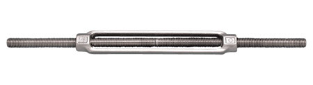 STAINLESS TURNBUCKLE FULL THREAD FS 3/8"X6" 316-NM
