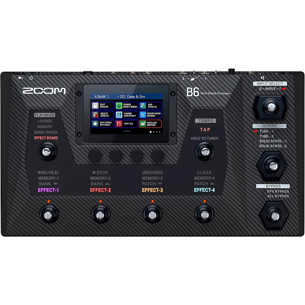 Zoom B6 MultiEffects Processor for Bass Black