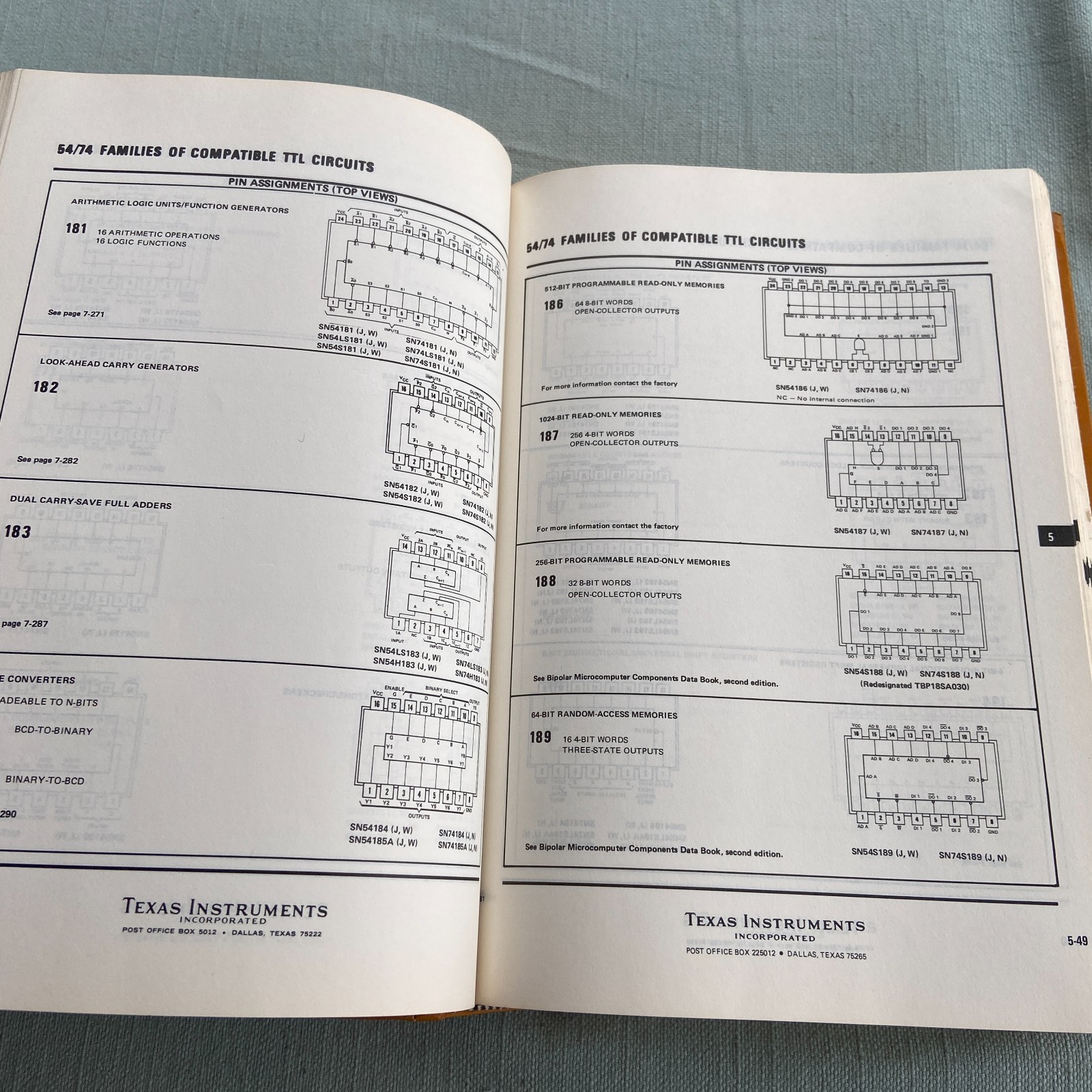 Book Lot Texas Instruments TTL Data 2nd Ed. Supplement Circuits Interface Linear
