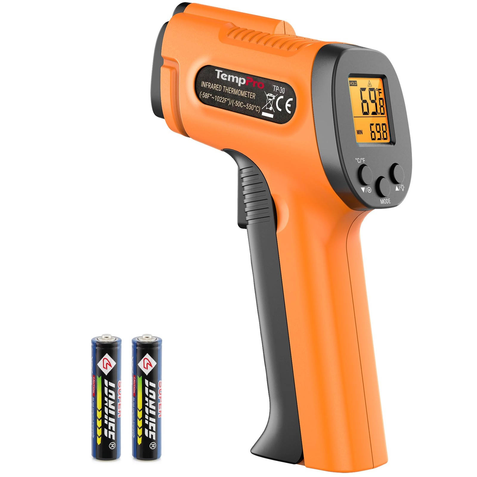 TP30 Thermometer , Laser Thermometer for Cooking, Pizza Oven, Griddle, Engine...