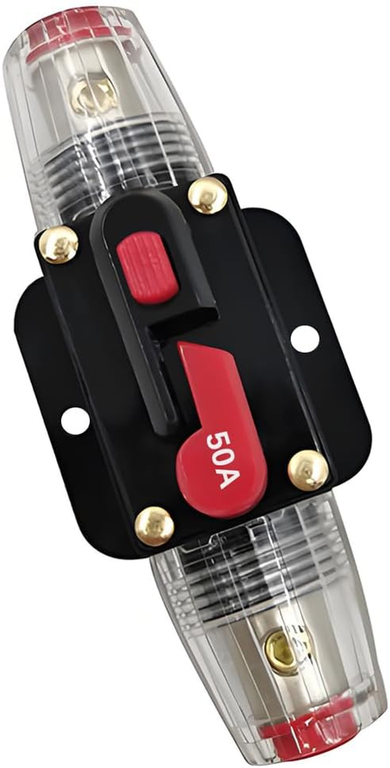 50 Amp Car Circuit Breaker, 12V-24V Manual Reset Vehicle Inline Fuse Inverter, W