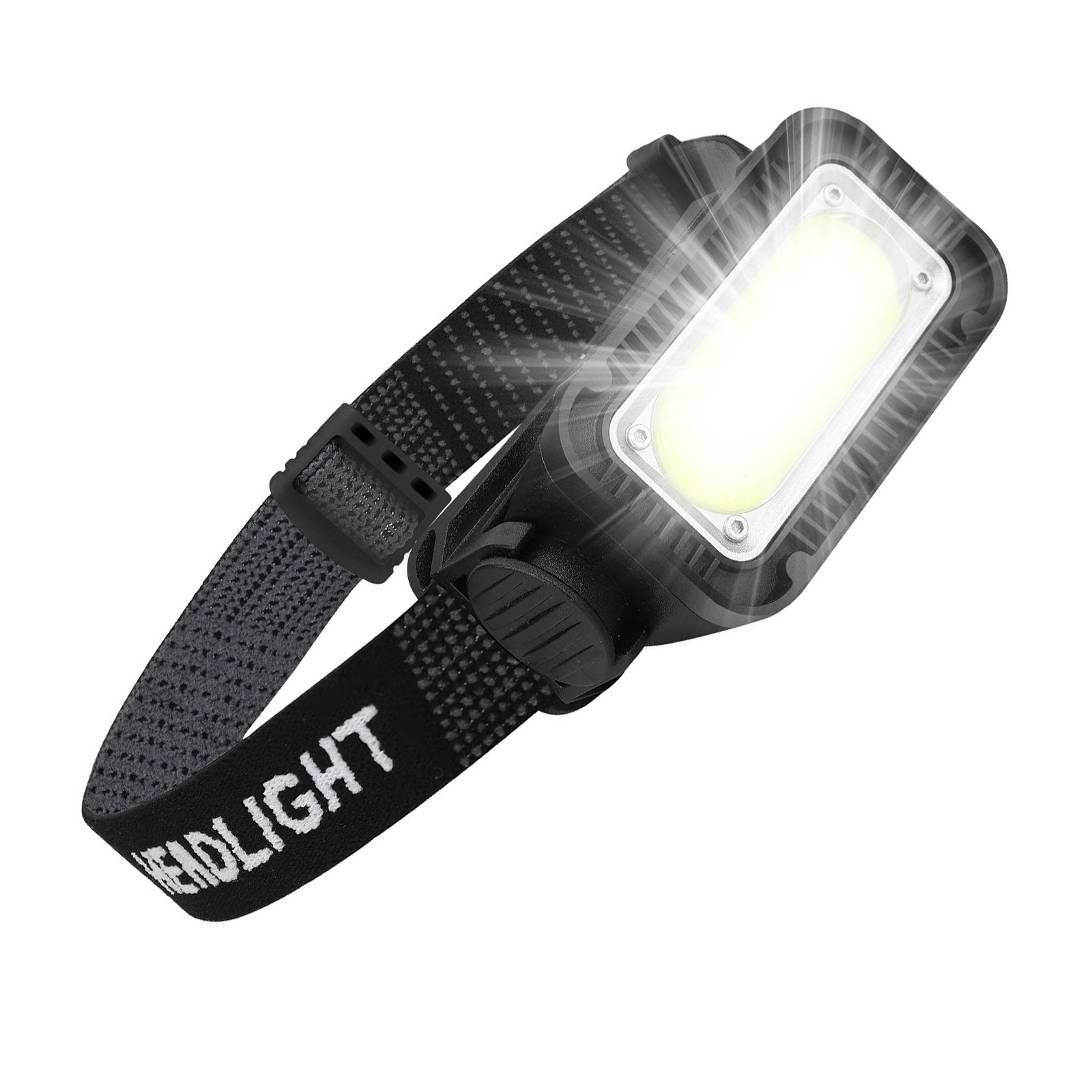 LED Headlamp Headlight Torch Work Light Bar Head Band Lamp W/ Charging Cable