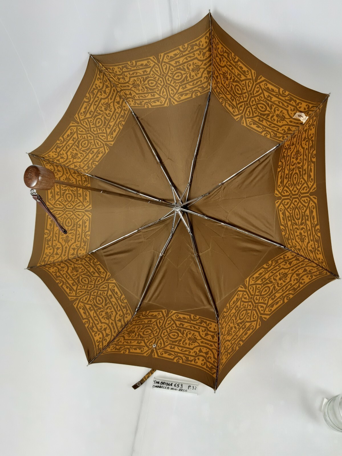 Unisex Mini Umbrella - Technofibre - Bronze/Yellow - Cod.653 - The Bridge
