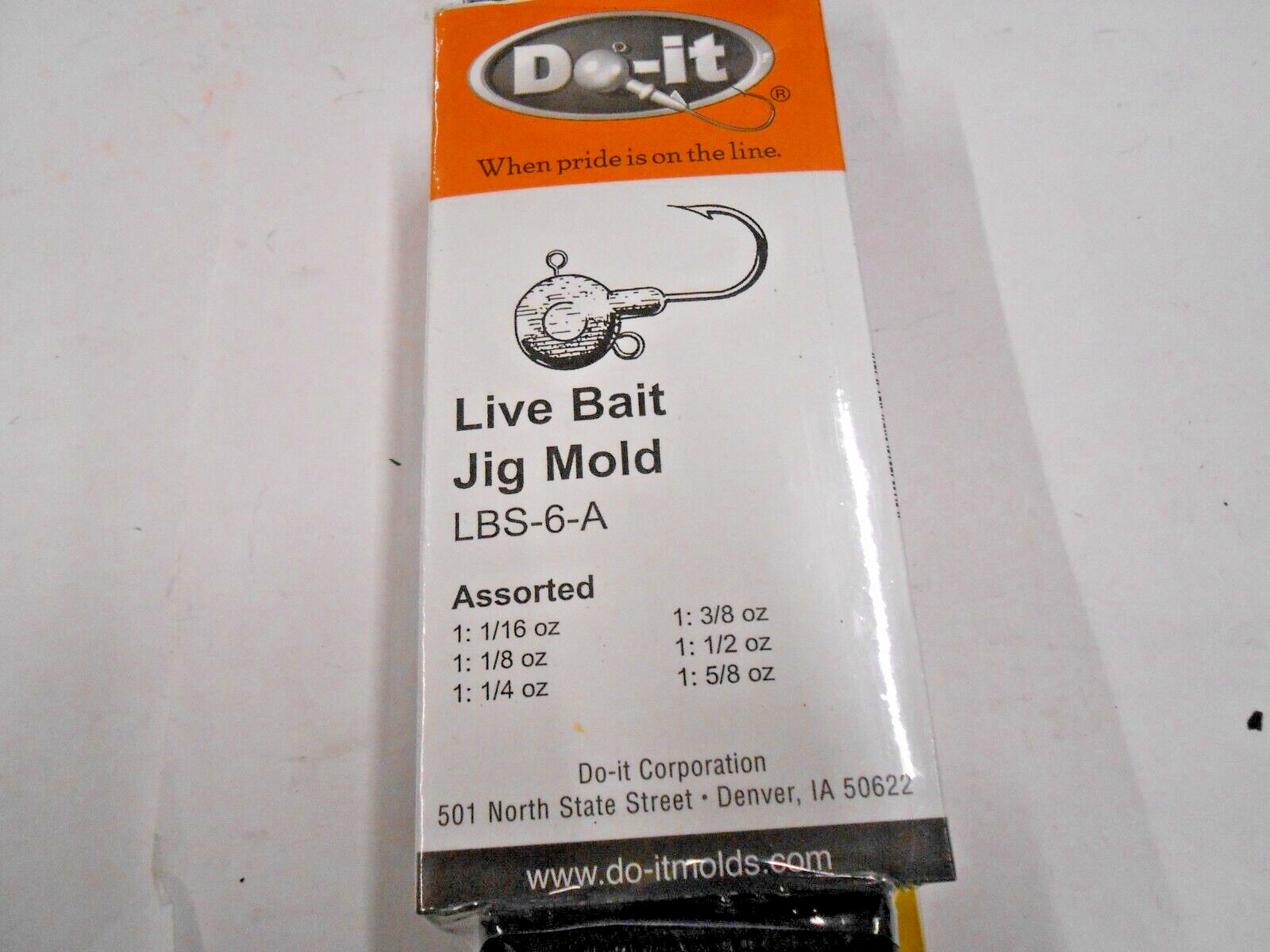 3433 Do-It Live Bait Jig Mold 1/16 - 5/8 oz 100 wire eyes included