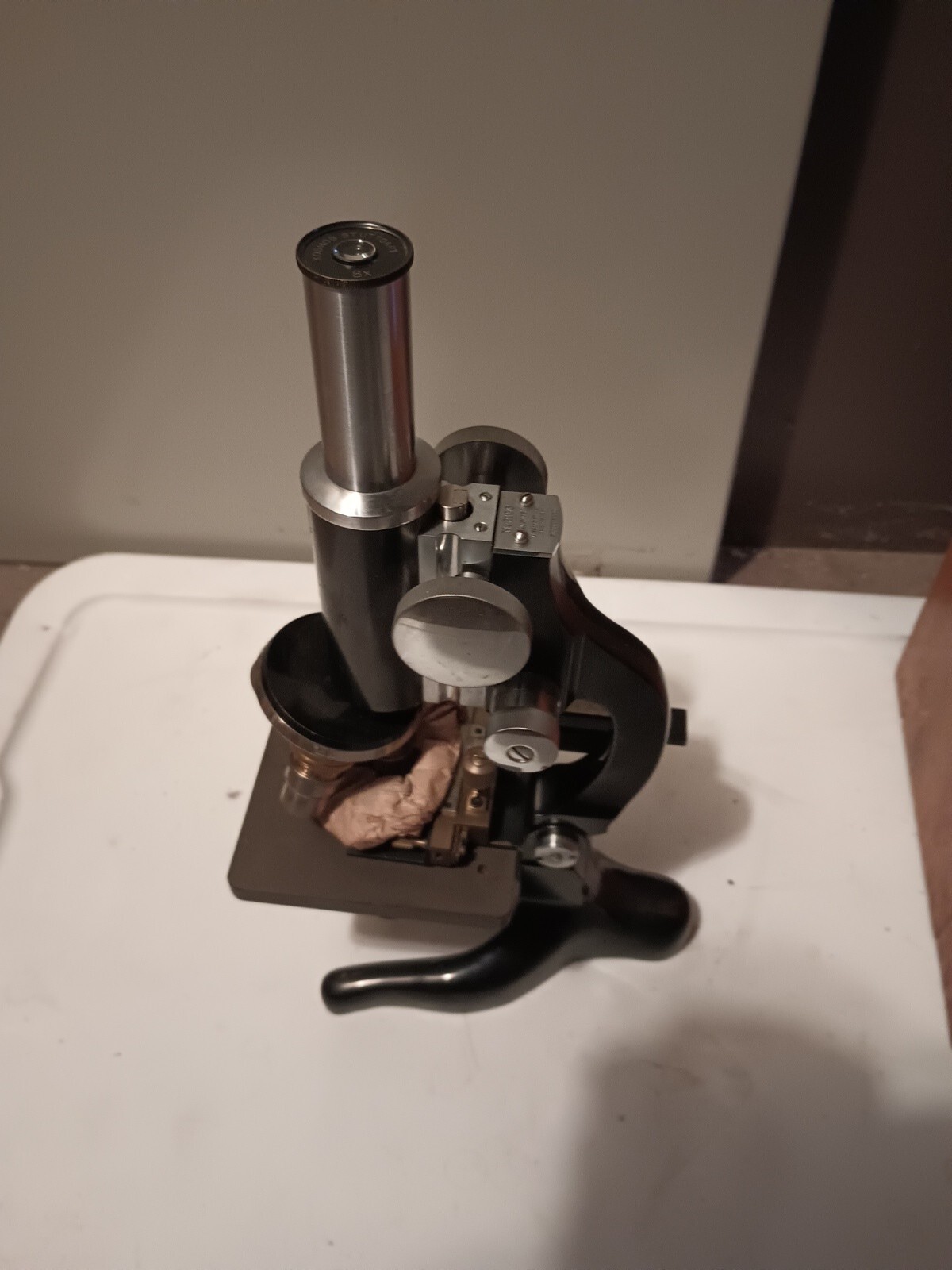 Vintage laboratory microscope KOSMOS STUTTGARD Model 2106 Germany.