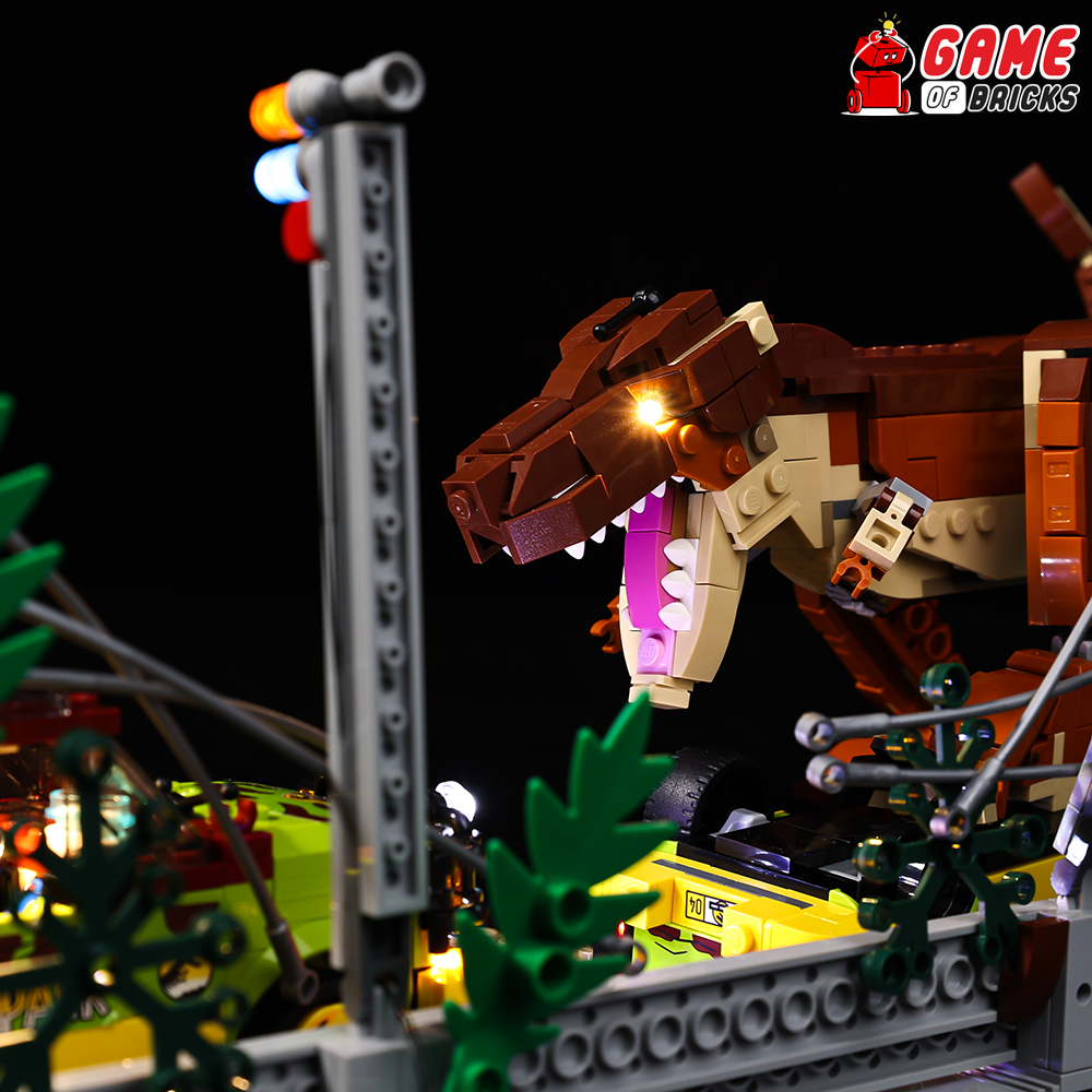 LED Light Kit for T. rex Breakout - Compatible with LEGO® 76956 Set (Remote)
