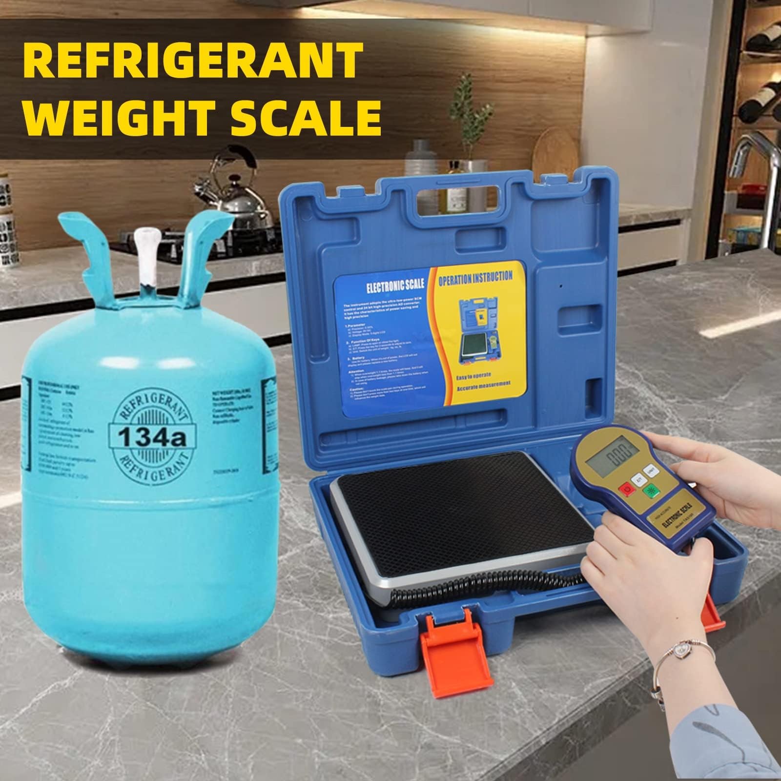 BACOENG Digital Electronic Refrigerant Charging Weight Scale 220lbs for HVAC ...