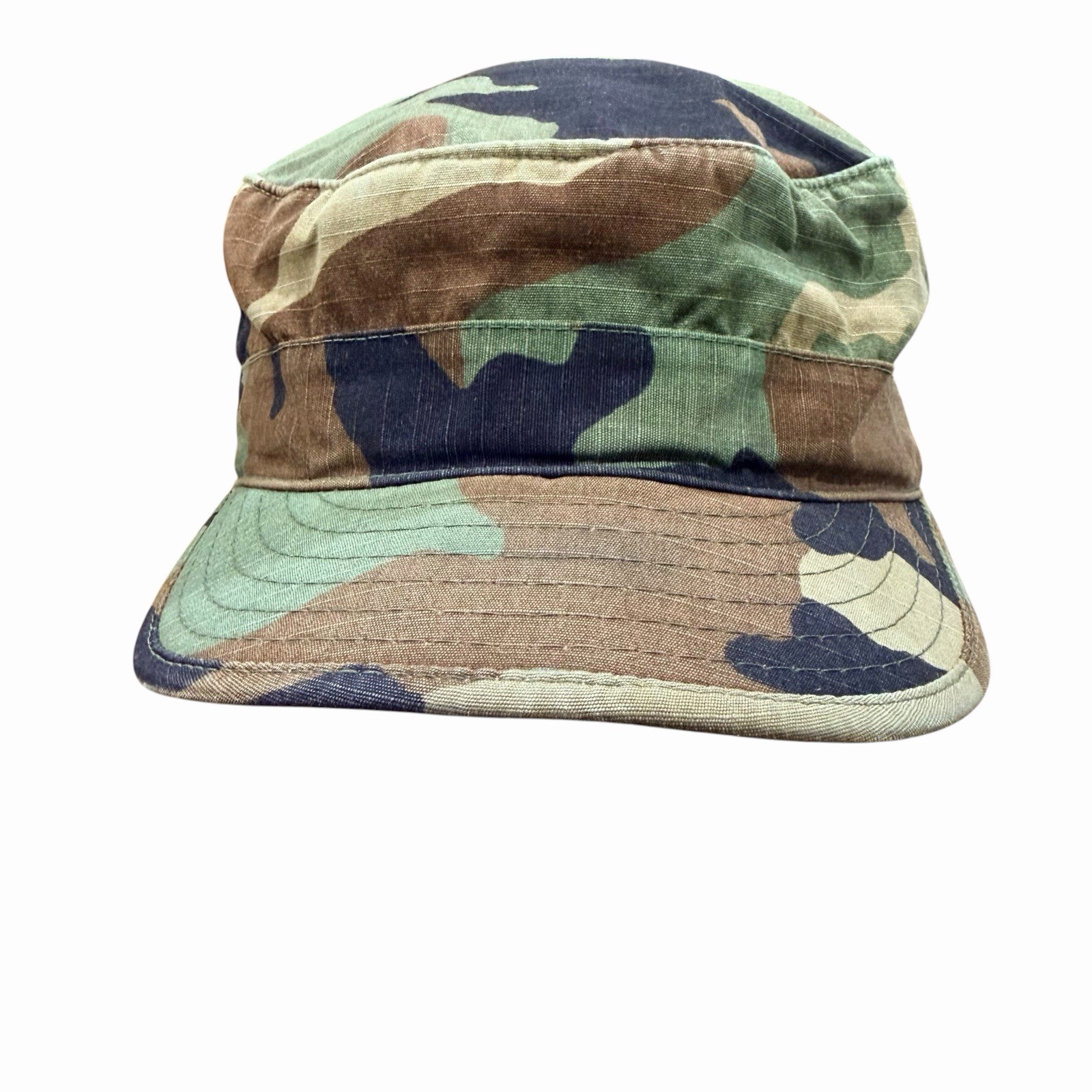 US Military Woodland Camo Patrol Cap BDU Hat Hot Weather Size 7 1/4 Army